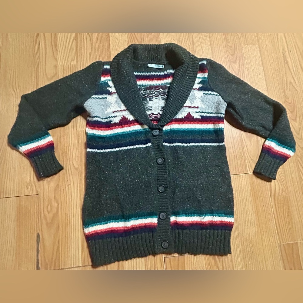 Maurices Women's Cardigan Multicolor Nordic Fair Isle Long Sleeve Sweater XXL
